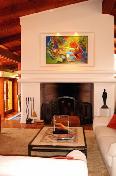 Art Installation: painting over fire place
